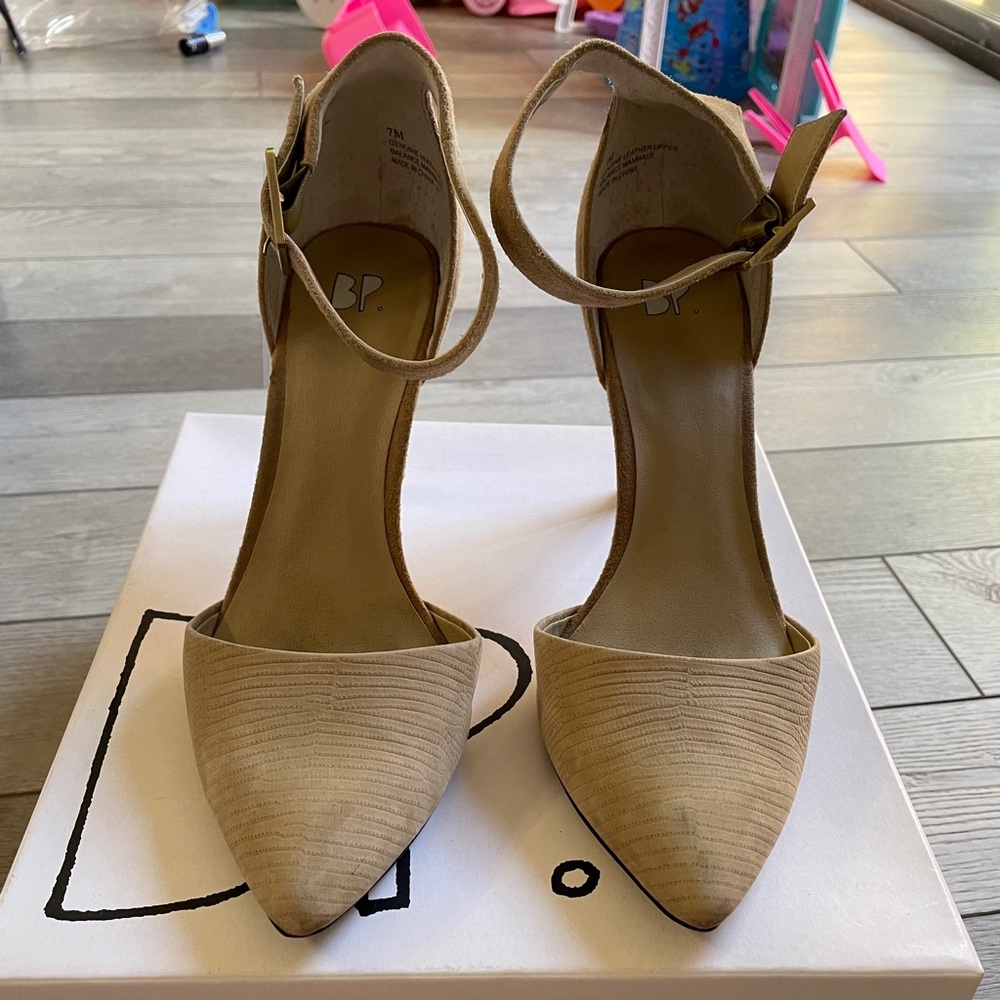 BP heels, beige/nude, size 7.